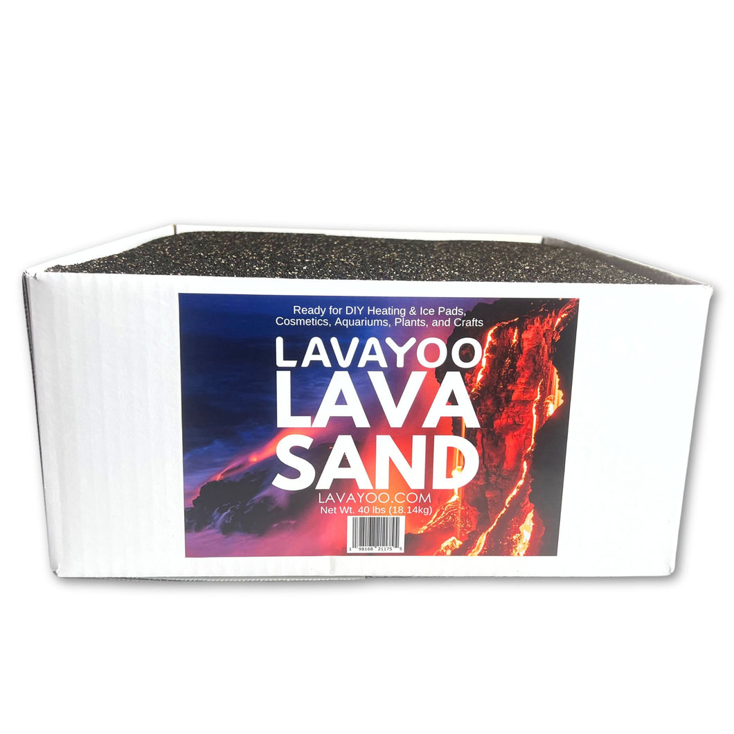 40 lbs Lavayoo Lava Sand (Washed, Dried, Sanitized, Sifted) Ready For DIY Heating and Ice Pads, Aquariums, Crafts and More