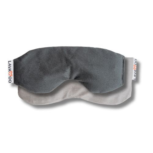 Lavayoo Eye Mask + Washable Cover | Lava Sand Weighted Heating & Cooling Pad For Eyes | Eye Relief | Microwavable, Washable, & Odorless