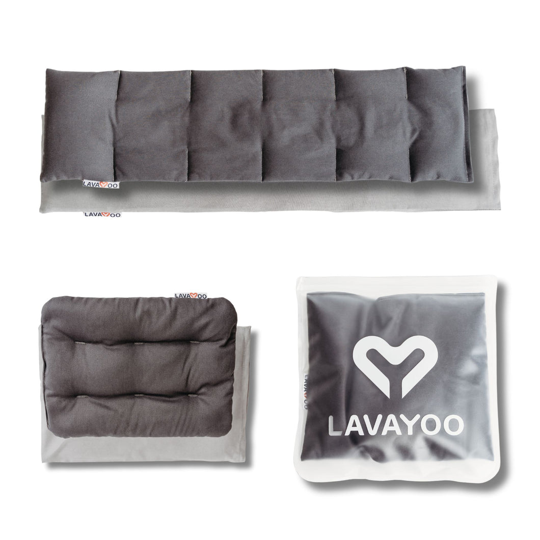 Lavayoo Original + Lavayoo Wrap BUNDLE | Lava Sand Filled Weighted Heating & Cooling Pad
