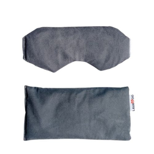 Lavayoo and Lavayoo Eye Mask Bundle | Lava Sand Weighted Heating & Cooling Pad | Microwavable, Washable, & Odorless