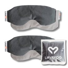 Load image into Gallery viewer, Lavayoo Eye Mask + Moist Heat | Lava Sand Weighted Heating &amp; Cooling Pad For Eyes | Eye Relief | Microwavable, Washable, &amp; Odorless
