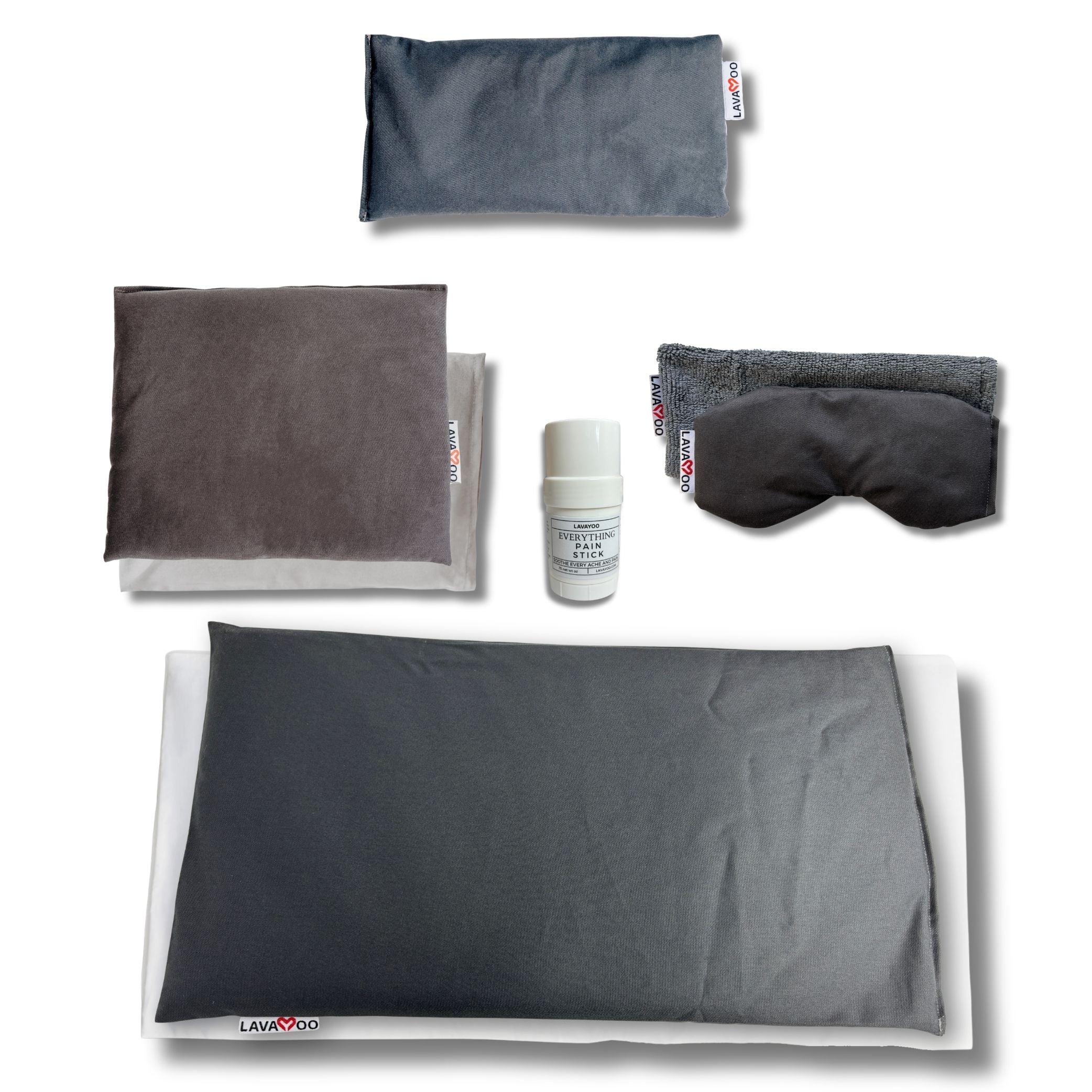 THE LAVAYOO BUNDLE | Lava Sand Weighted Heating & Cooling Pad | Microwavable, Washable, & Odorless