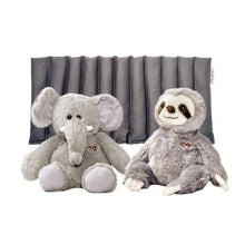 Load image into Gallery viewer, Full Back and Lavababies Bundle Elephant and Sloth | Lava Sand Filled Warmable Weighted Elephant and Sloth Stuffed Animal
