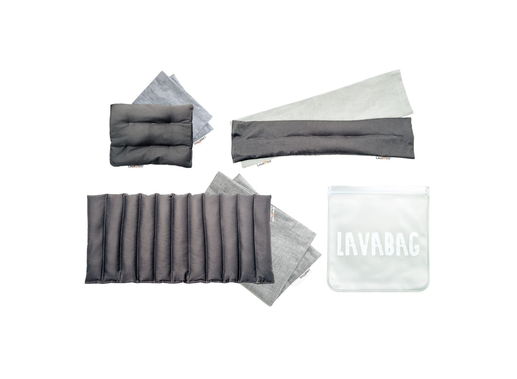 COMPLETE LAVABAG BUNDLE | Lava Sand Weighted Heating & Cooling Pad | Microwavable, Washable, & Odorless